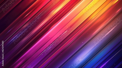 Trendy Abstract Background with Colorful Gradient and Stripes Design