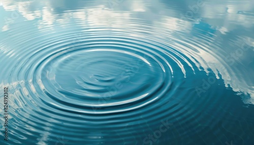 Waves of ripples on still water form perfect concentric circles  offering tranquility and space for your words.