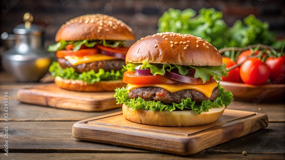 Exquisite Hamburger Featured on Showcase Table Exquisite Hamburger Featured on Showcase Table