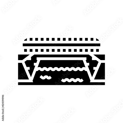 aqueduct bridge glyph icon vector. aqueduct bridge sign. isolated symbol illustration