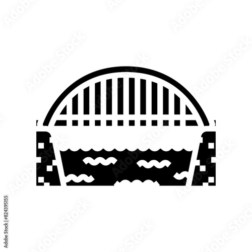 bowstring bridge glyph icon vector. bowstring bridge sign. isolated symbol illustration