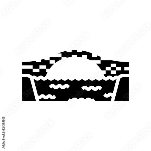 box girder bridge glyph icon vector. box girder bridge sign. isolated symbol illustration