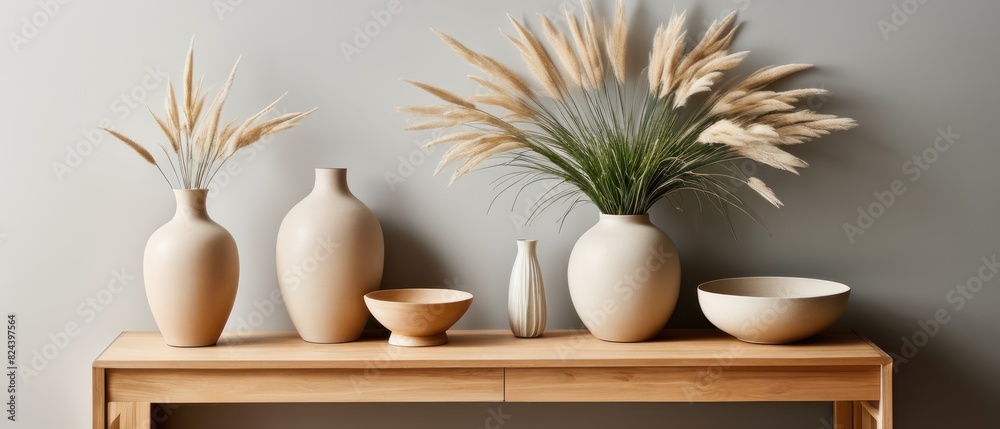 minimalist wooden shelf against a plain white wall