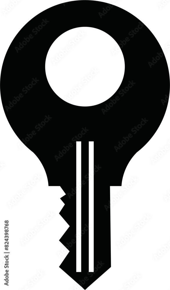 Key icon simple vector,white background