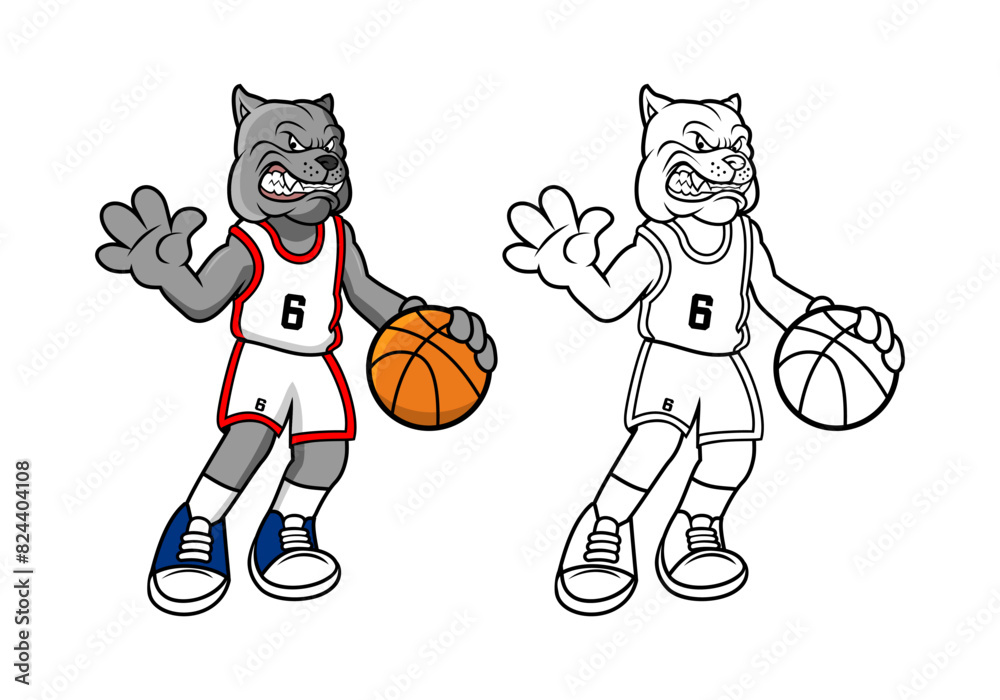 Bulldog Basketball Player Cartoon Character Design Illustration , suitable for your design needs, logo, illustration, animation, etc. Bulldog Basketball Player Cartoon Character Design Illustration , suitable for your design needs, logo, illustration, animation, etc.