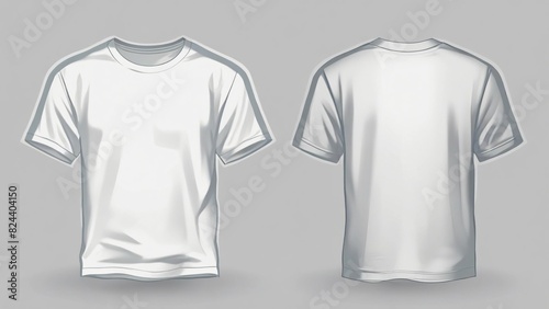 vector background illustration of plain t-shirt front and back