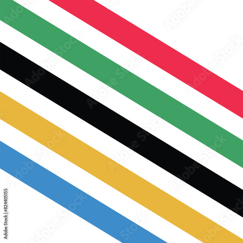 Abstract colorful wave background with Olympics lines colors isolated with white background. eps 10