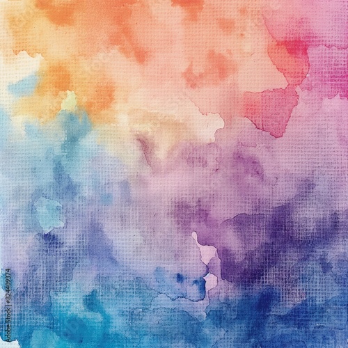 The texture of a watercolor canvas, designed to hold the liquid paint and allow for the subtle blending of colors, its surface a dance of possibility. photo