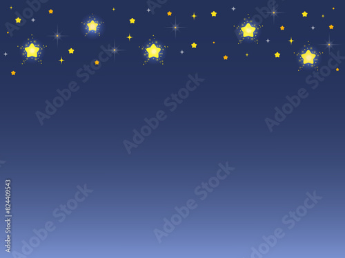 ころんと可愛いきらきら星の背景イラスト