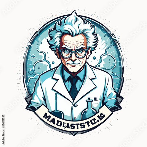 Retro Scientist Mad Scientist Illustration