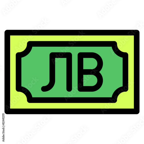 Bulgarian lev, banknote, country, money, cash Icon