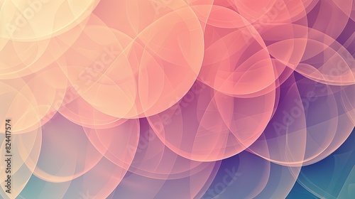 The abstract gradient background showcases a series of recurring geometric patterns