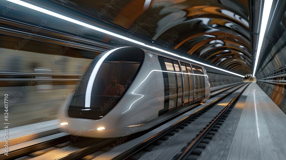 The engineer designed a state-of-the-art tube tunnel, revolutionizing transportation infrastructure for faster and more efficient transport.