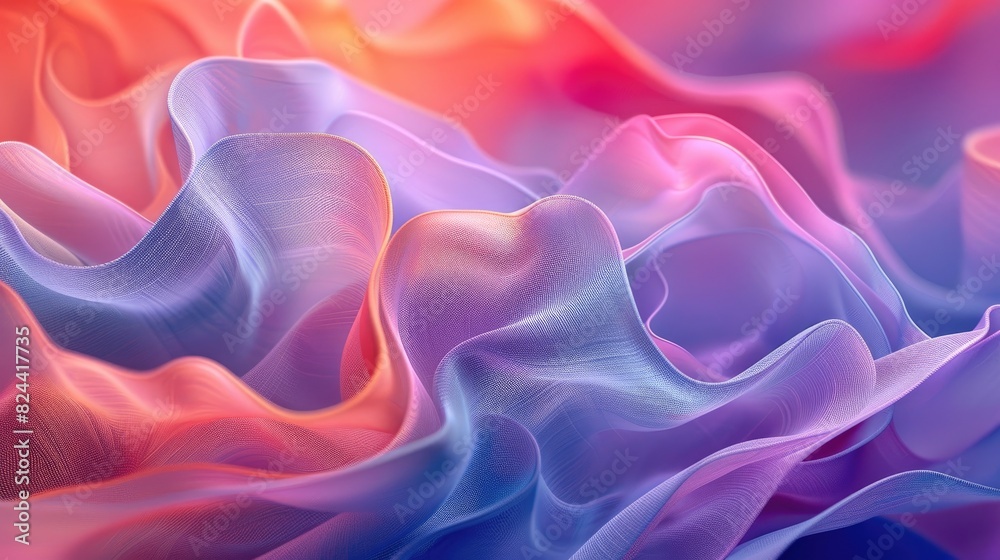 Fototapeta premium The Harmonious Blend of Lively Motions and Enchanting Shades: A Captivating Symphony of Flowing Colors