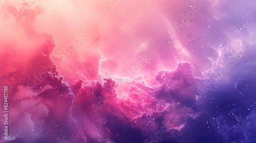The image of cosmic dust in a flat design showcases an abstract art theme with a monochromatic color scheme, depicted from a side view using watercolor techniques