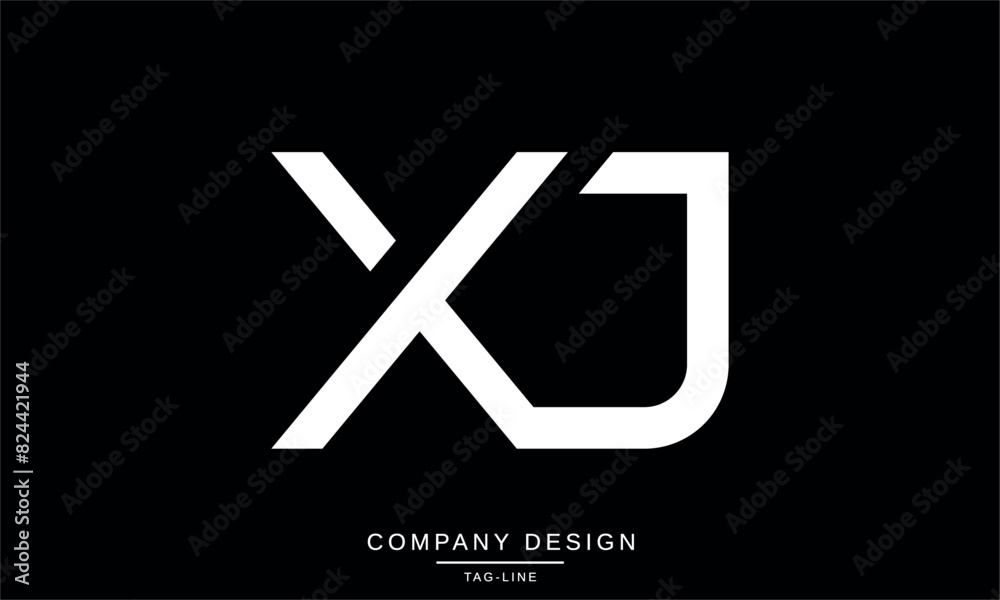 XJ, JX Abstract Letters Logo Monogram Design Font Vector Initials Icon symbol XJ, JX Abstract Letters Logo Monogram Design Font Vector Initials Icon symbol