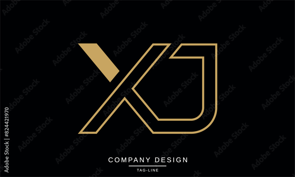 XJ, JX Abstract Letters Logo Monogram Design Font Vector Initials Icon symbol XJ, JX Abstract Letters Logo Monogram Design Font Vector Initials Icon symbol