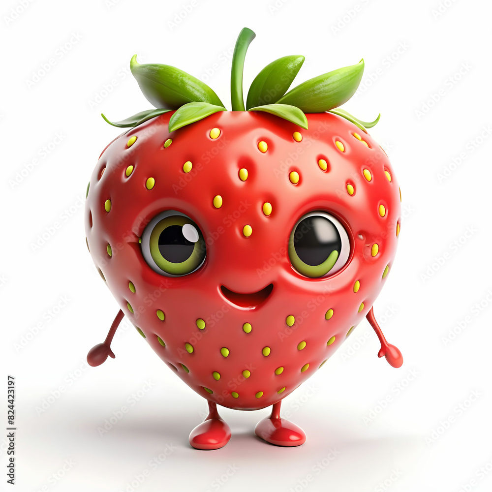 Fototapeta premium Cute Funny Strawberry