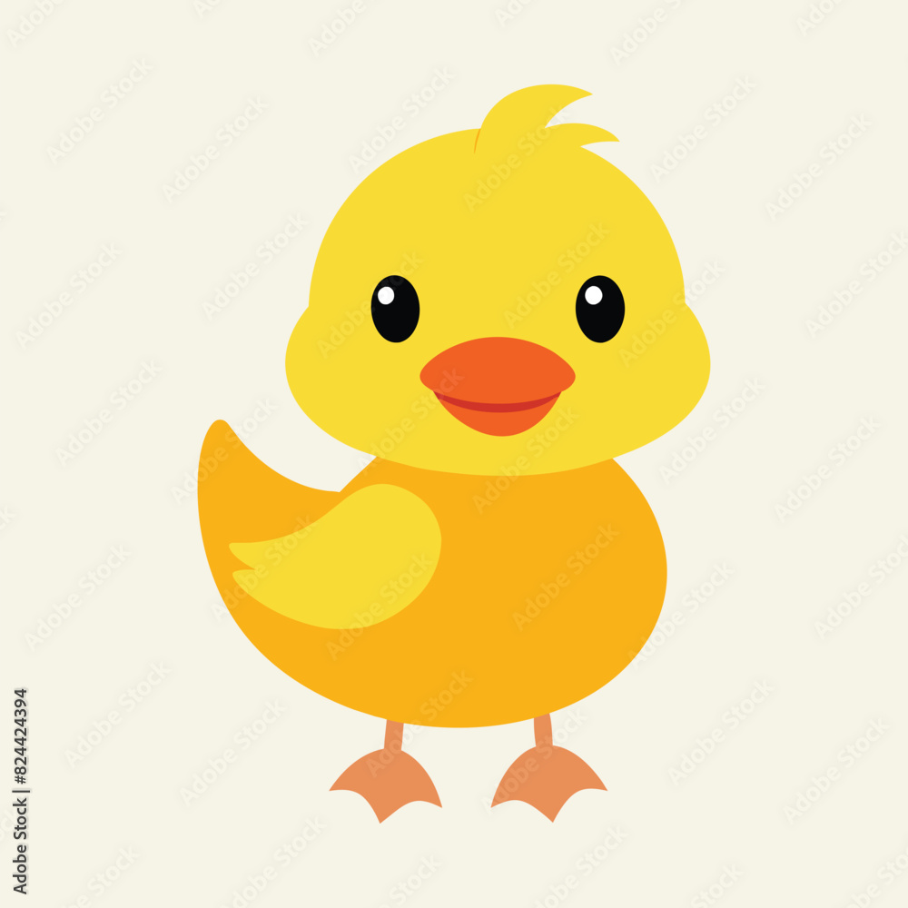 Cute duck cartoon vector illustration