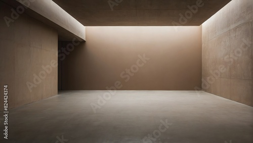 Blank light brown empty wall