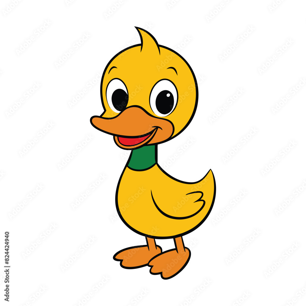 Cute duck cartoon vector illustration Cute duck cartoon vector illustration
