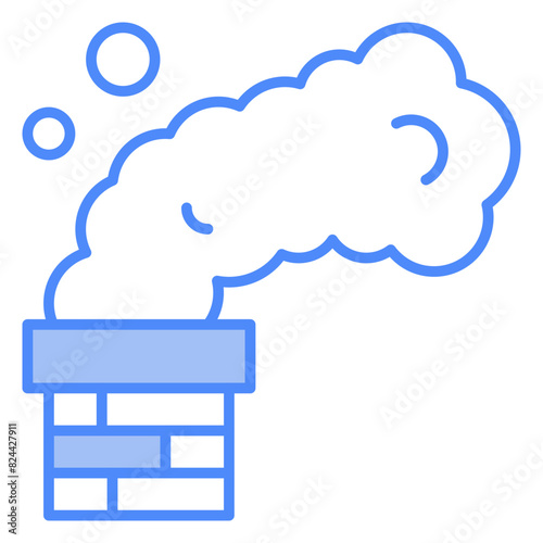chimney, fireplace, smoke, warm, winter Icon