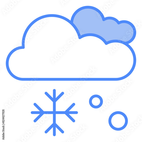 weather, cloud, snow fall, winter, snow flake Icon