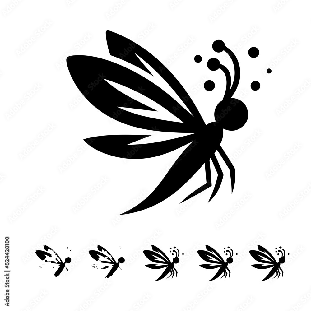 silhouette logo icon bee vector SVG silhouette logo icon bee vector SVG