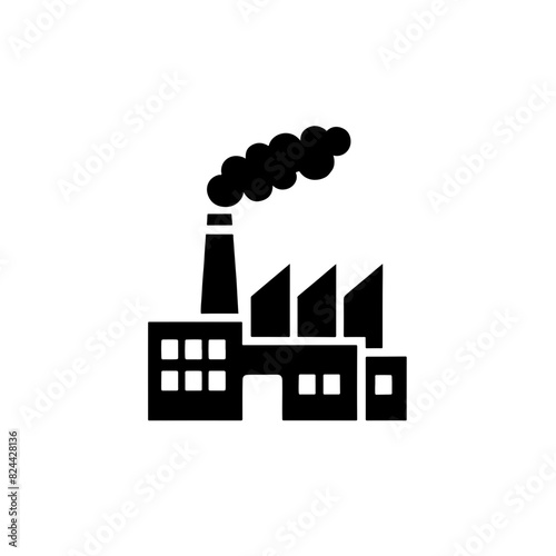 silhouette logo icon factory vector SVG