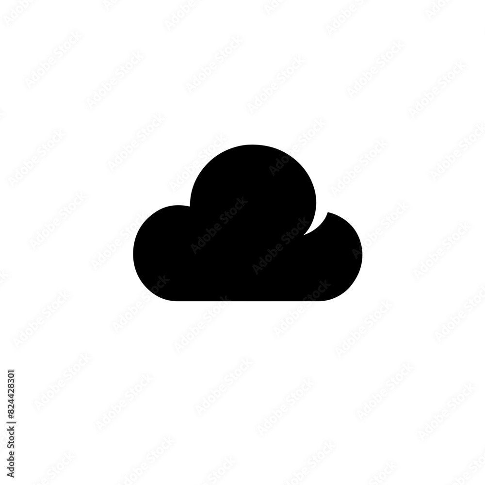 silhouette logo icon Cloud vector SVG silhouette logo icon Cloud vector SVG
