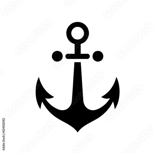 silhouette logo icon anchor vector SVG