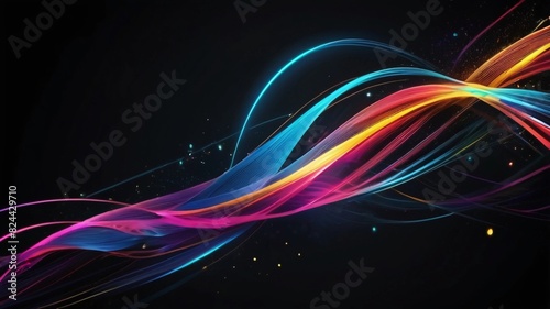 beautiful and peaceful colorful background lines illustration