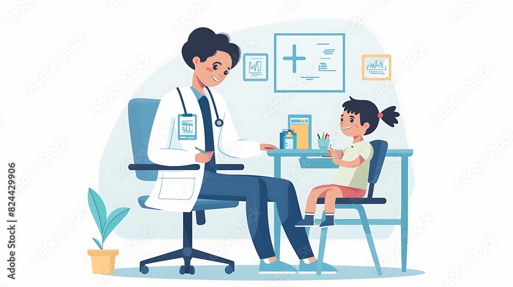 Pediatric Care A Compassionate Moment vector illustration design Pediatric Care A Compassionate Moment vector illustration design