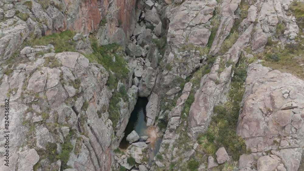 Cinematic tilt-up aerial view of river Cinematic tilt-up aerial view of river