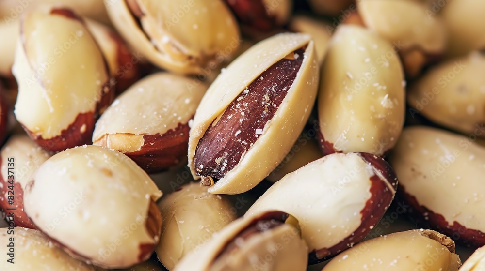 Wooden bowl of tasty Brazil nuts. Generative Ai Wooden bowl of tasty Brazil nuts. Generative Ai
