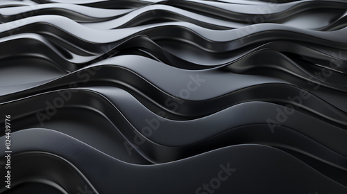 Black wavy fabric background ,Abstract 3d black wavy background ,Abstract black wavy background texture pattern with elegant curves and intricate design