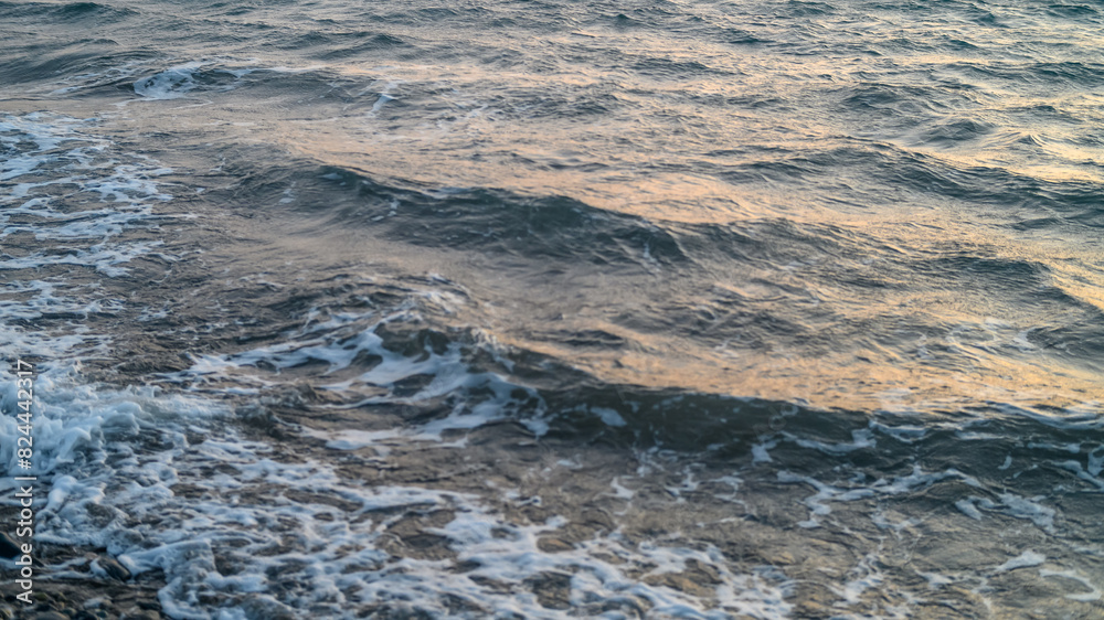 Fototapeta premium beautiful sunset light mediterranean sea cyprus