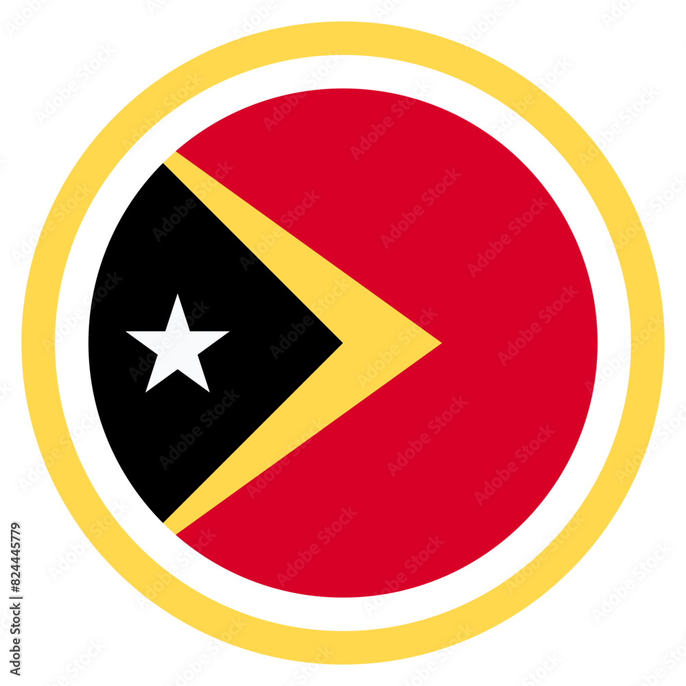 Vector Icon for East Timor, country, national, flag, world flag Vector Icon for East Timor, country, national, flag, world flag