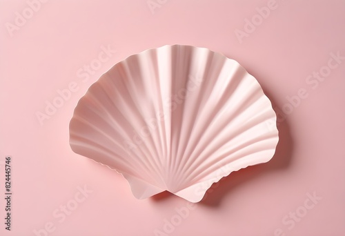 Plain blank scallop soft pink color scheme white m