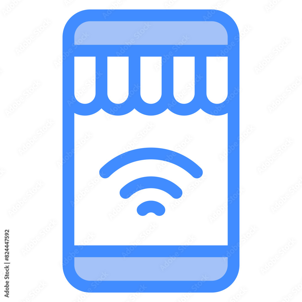 Vector Icon Online shopping, fashion store, online app, smart phone Vector Icon Online shopping, fashion store, online app, smart phone