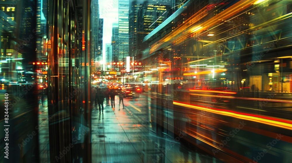 Fototapeta premium Fast paced urban wallpaper
