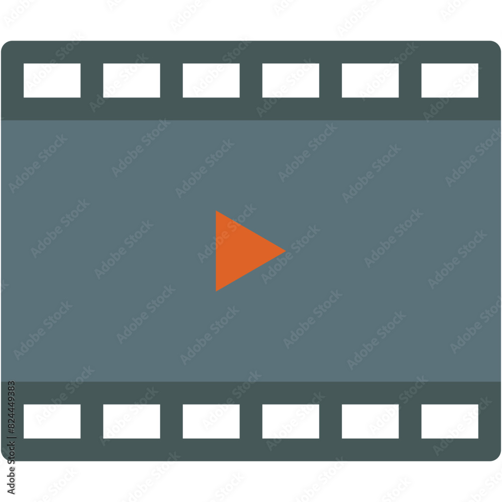 Fototapeta premium Vector Icon Film, movie, video, play, multimedia
