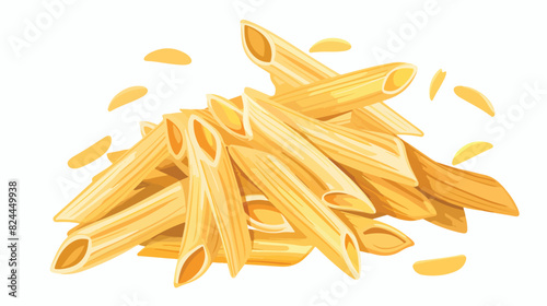 Italian durum wheat pasta penne lisce. Traditional  photo