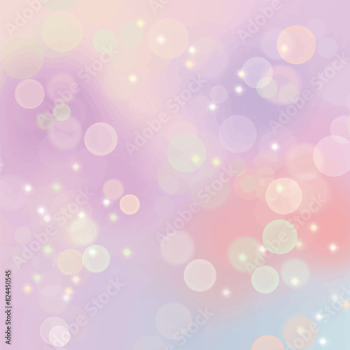 Abstract dreamy pink rainbow stars sparkling background