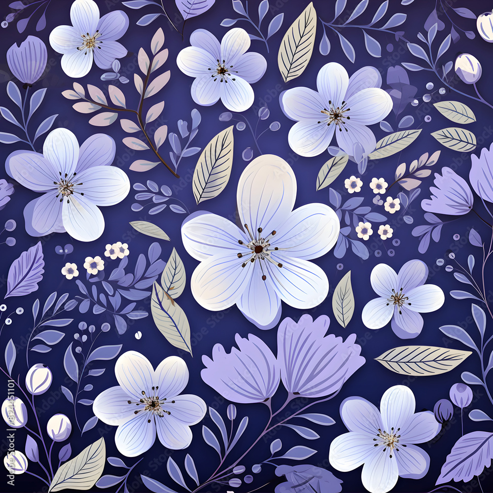 Fototapeta premium pattern with flowers