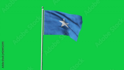 High detailed flag of Somalia. National Somalia flag. Africa. 3D Render. photo