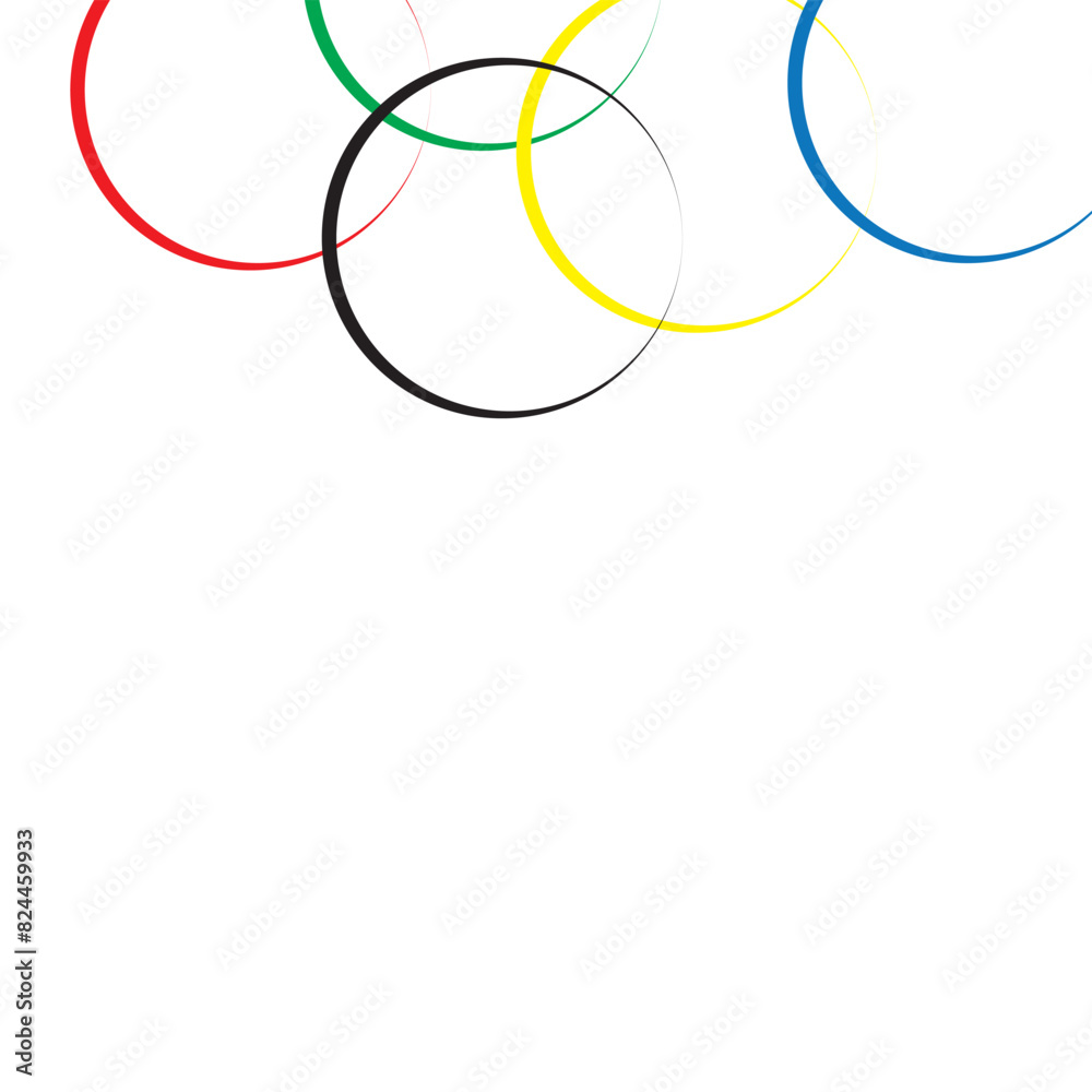 Colored rings on a white background. eps10 Colored rings on a white background. eps10