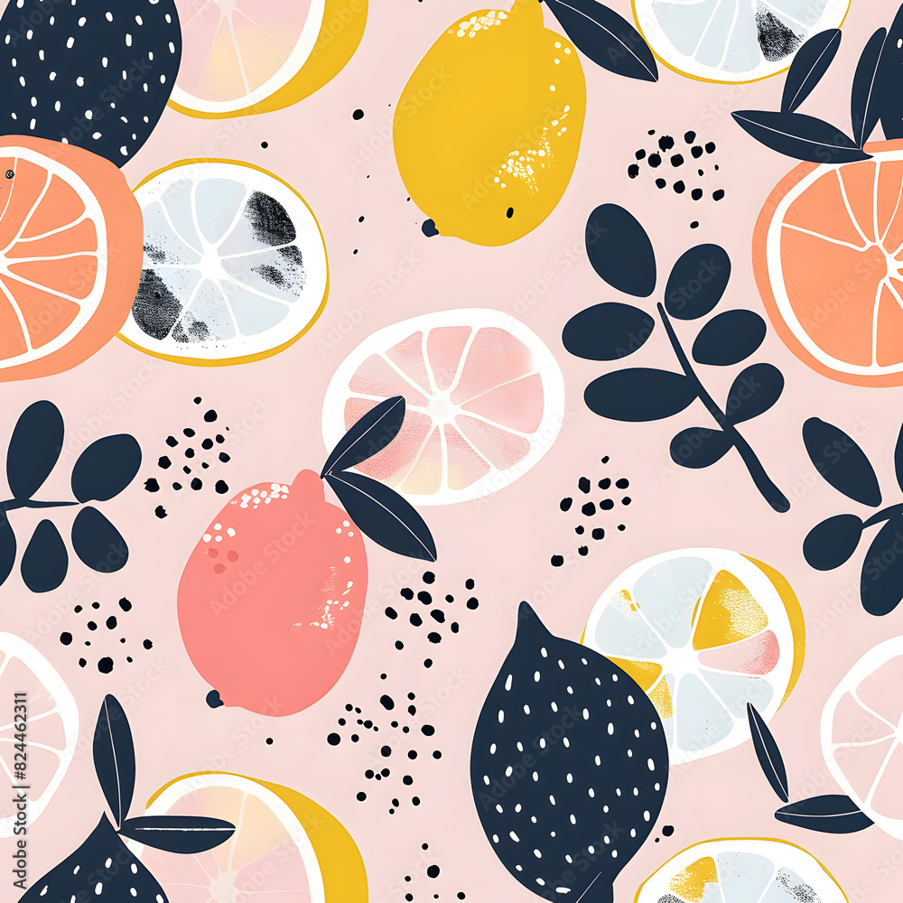 pattern with citrus fruits pattern with citrus fruits