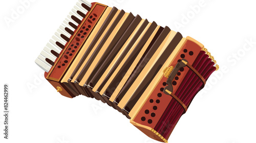 Concertina keyboard free-reed music instrument with background