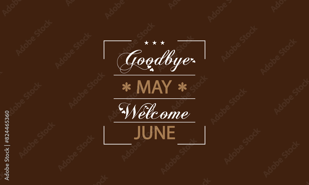 Elegant Text Illustration to Mark the Start of June Elegant Text Illustration to Mark the Start of June